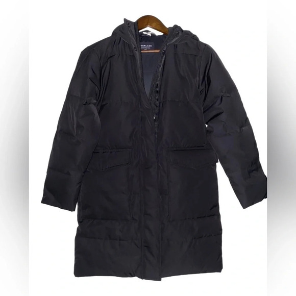 Everlane‎ The ReNew Puffer Long Hooded Oversize Coat Women XXS NEW Sustainable - Picture 1 of 7